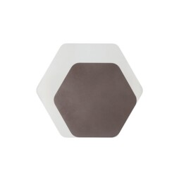 Altona Base Wall Lamp, 12W LED 3000K 498lm, 15, 19cm Horizontal Hexagonal Right Offset, Coffee, Acrylic Frosted Diffuser - thumbnail 3