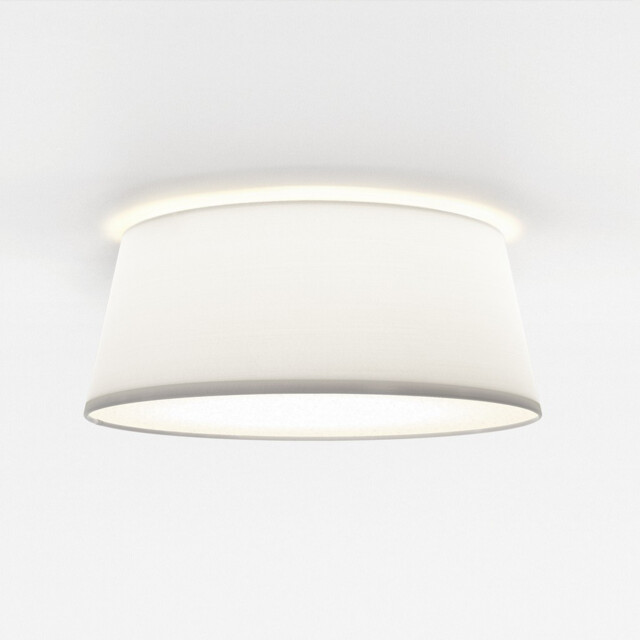 Fife Cylindrical 33cm Ceiling Light, White Fabric - image 1