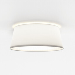 Fife Cylindrical 33cm Ceiling Light, White Fabric - thumbnail 1