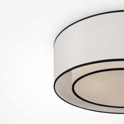 Maytoni Bergamo Modern 3 Light Cylindrical Ceiling Light White, White and Black Shade, E27 - thumbnail 5