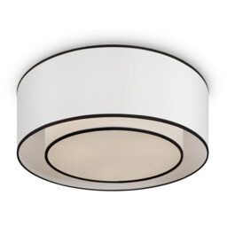 Maytoni Bergamo Modern 3 Light Cylindrical Ceiling Light White, White and Black Shade, E27 - thumbnail 3