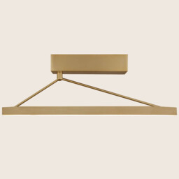 Myrina 40cm Integrated Led Semi Flush Ceiling Light Brass LED 3000K Dimmable - thumbnail 2