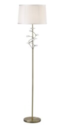 Willow Floor Lamp with Cream Shade 1 Light Antique Brass, Crystal - thumbnail 5