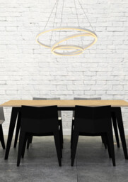 Triniti Modern Pendant Light - Ø 80cm - LED Dim. - 3000K - White - thumbnail 5