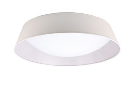 Nordica Flush Ceiling, 9 Light E27, 90cm, White Acrylic with Ivory White Shade