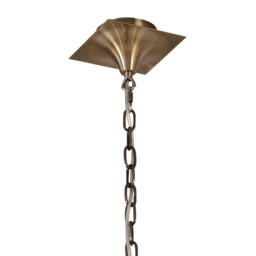 Akira Pendant 3 Light E14, Antique Brass With Cream Shades - thumbnail 3