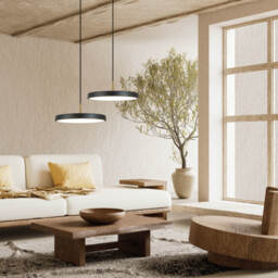 Nivara Pendant Ceiling Light Black Matt-Brushed Brass LED 3000K Dimmable - thumbnail 2