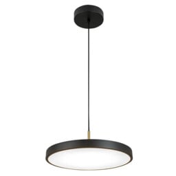 Nivara Pendant Ceiling Light Black Matt-Brushed Brass LED 3000K Dimmable - thumbnail 1