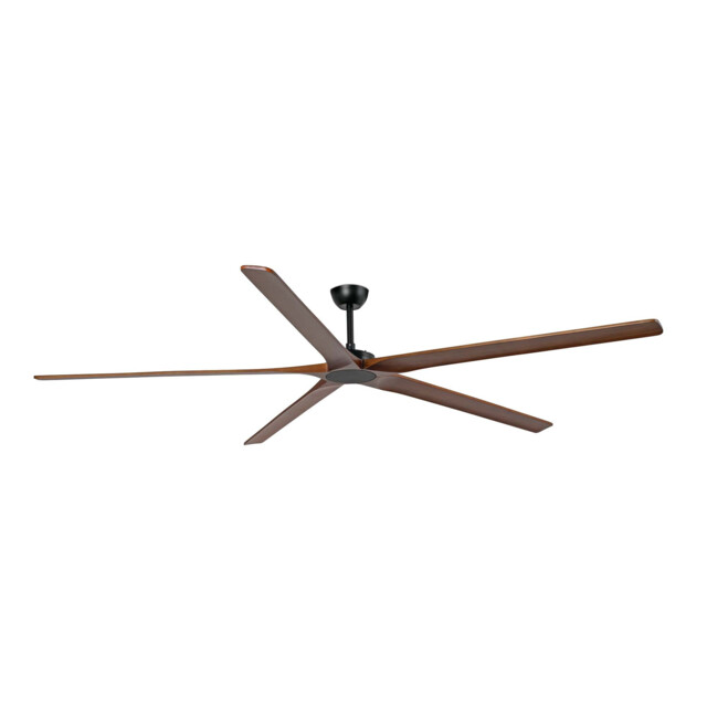 Bigwood XXL 5 Blade Ceiling Fan Matt Black, Walnut - image 1