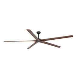 Bigwood XXL 5 Blade Ceiling Fan Matt Black, Walnut - thumbnail 1
