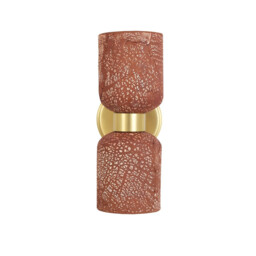 Sakura Wall Light Red Iron, Satin Brass