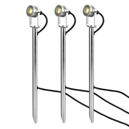 Spennymoor Starter kit including 3 x 12V Spotlights, 3 x Poles, 6m cable & 12V Transformer, IP54 - thumbnail 1