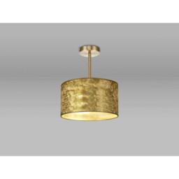 Baymont Antique Brass E27 Semi Flush Fixture With 30cm x 17cm Gold Leaf Shade - thumbnail 2