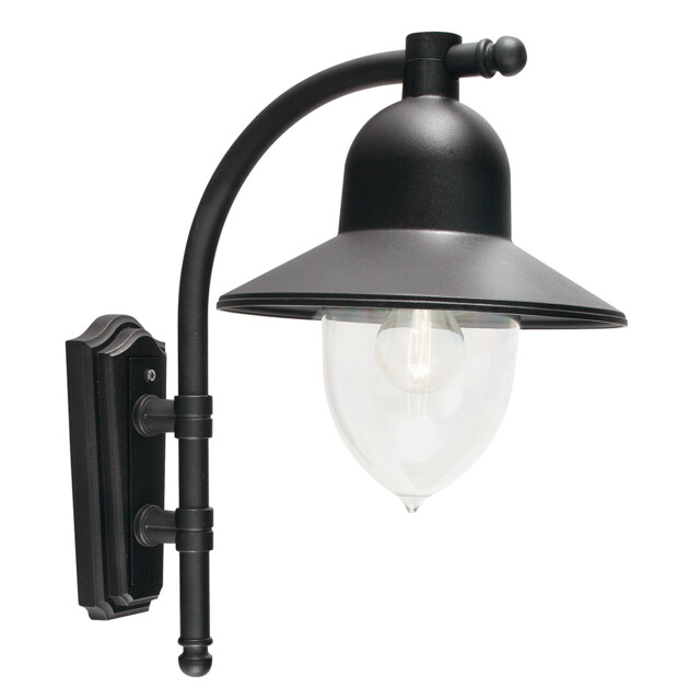 Como 1 Light Outdoor Fisherman Dome Wall Lantern Light Black IP54, E27 - image 1