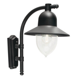 Como 1 Light Outdoor Fisherman Dome Wall Lantern Light Black IP54, E27 - thumbnail 1