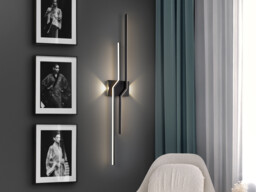 ZigZag Integrated LED Wall Lamp Black 4 Light 3000K - thumbnail 1