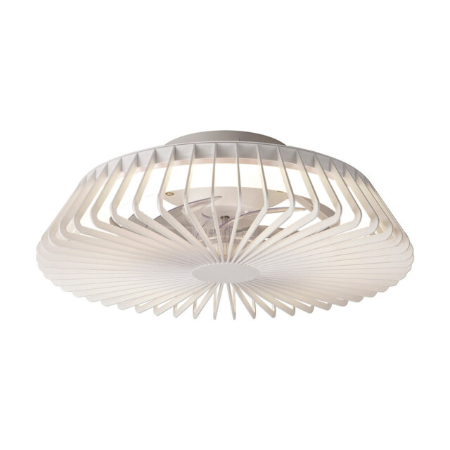 Himalaya Mini 53cm 70W LED Round Ceiling Light With 30W DC Reversible Fan, 2700-5000K CCT White, White, 3yrs Warranty - image 1
