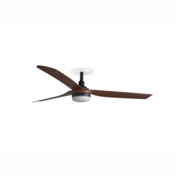Punt Recessed 132cm LED Ceiling Fan Matt Black, Walnut Blades CCT - thumbnail 1