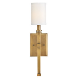 Hinkley Moore Candle Wall Lamp Traditional Heritage Brass, Ivory Linen Shade 1x E14 - thumbnail 5