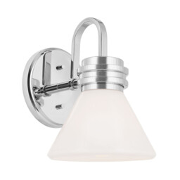 Kichler Farum Bathroom Wall Lamp Classic Polished Chrome 3000K IP44 1x G9 - thumbnail 1