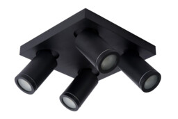 Taylor Modern Ceiling Spotlight Bathroom - LED Dim to warm - GU10 - 4x5W 2200K/3000K - IP44 - Black - thumbnail 3