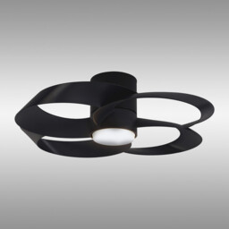 Rose 24W LED Dimmable Ceiling Light With Built-In 25W DC Reversible Fan, Remote Control 2700-5000K, 1800lm, Black - thumbnail 2