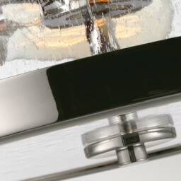 Harrow Cylindrical 2 Light Semi Flush Lamp, Polished Nickel - thumbnail 2