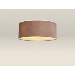 Baymont White 3 Light E27 Universal Flush Ceiling Fixture With 50cm x 20cm Dual Faux Silk Shade, Taupe/Halo Gold - thumbnail 2