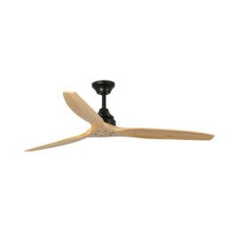 Alo Large Black, Wood DC Ceiling Fan 6 Speed