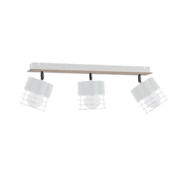 Casa Ceiling Spotlight Bar White, Wood, 60cm, 3x E27