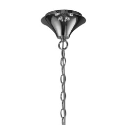 Tiffany Pendant 2 Tier 12+12 Light E14+G9, Polished Chrome With Soft Bronze Shades & Clear Crystal - thumbnail 3