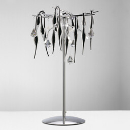 Cygnet Table Lamp 6 Light G4 Polished Chrome/Black Glass/Crystal, NOT LED/CFL Compatible - thumbnail 2