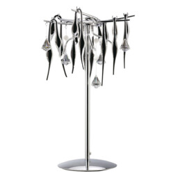 Cygnet Table Lamp 6 Light G4 Polished Chrome/Black Glass/Crystal, NOT LED/CFL Compatible - thumbnail 1