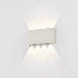 Arcs Wall Lamp, 8W LED, 3000K, 830lm, IP54, Sand White, 3yrs Warranty - thumbnail 2