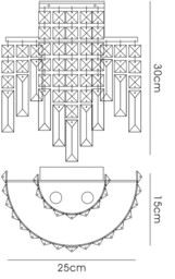 Maddison Wall Lamp 2 Light Polished Chrome, Crystal - thumbnail 3