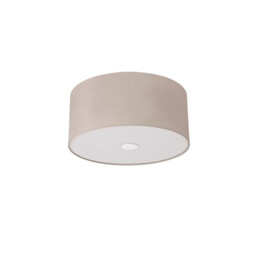 Baymont Polished Chrome 3 Light E27 Flush Ceiling With 40cm x 18cm Dual Faux Silk Shade Nude Beige/Moonlight - thumbnail 5