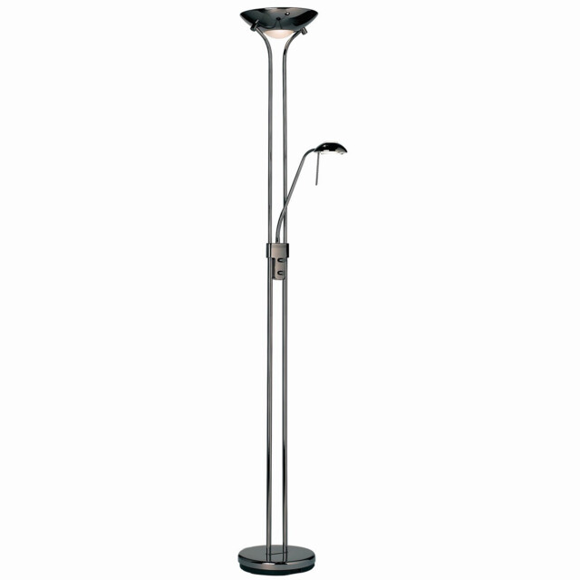 Rome Mother and Child Floor Lamp Black Chrome, Opal Glass, E27 - image 1