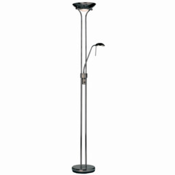 Rome Mother and Child Floor Lamp Black Chrome, Opal Glass, E27 - thumbnail 1