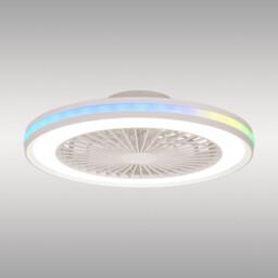Gamer 60W LED Dimmable White/RGB Ceiling Light With Built-In 26W DC Reversible Fan, c/w Remote Control, 4200lm, White - thumbnail 2