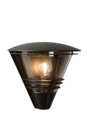 Livia Modern Wall Light Outdoor - 1xE27 - IP44 - Black - thumbnail 1