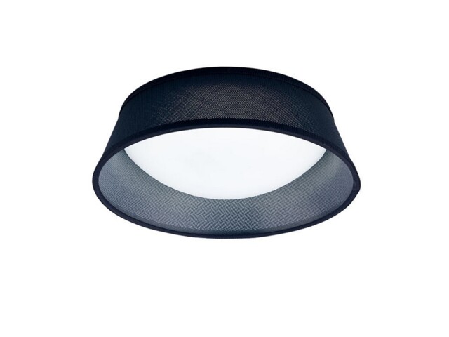 Nordica Flush Ceiling LED Cylindrical 32cm Black 3000K, 120lm, White Acrylic with Black Shade - image 1