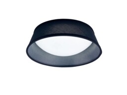Nordica Flush Ceiling LED Cylindrical 32cm Black 3000K, 120lm, White Acrylic with Black Shade - thumbnail 1