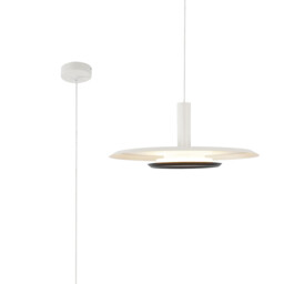 Tina 56cm Pendant, 24W LED, 3000K, 1060lm, White/Black, 3yrs Warranty - thumbnail 1