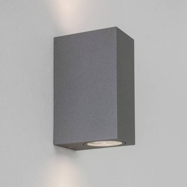 Chios LED Outdoor Wall Light Textured Grey IP44, GU10