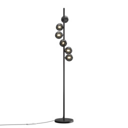 Dallas Multi Arm Floor Lamp Black G9 Dimmable