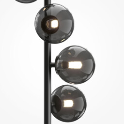Dallas Multi Arm Floor Lamp Black G9 Dimmable - thumbnail 2