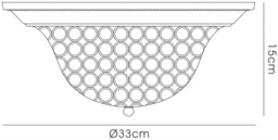 Paloma Flush Bowl Ceiling Medium 2 Light Satin Nickel, Crystal - thumbnail 3