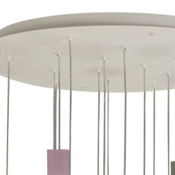 Galaxia Pendant Square, 15 Light E27, White / Grey / Red Cement, White Base & Cable, Item Weight: 19.4kg - thumbnail 3