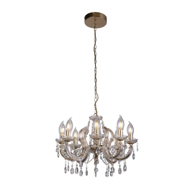 Utah Outdoor 8 Light Chandelier Gold & Crystal - image 1