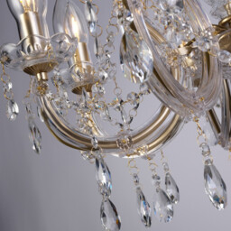 Utah Outdoor 8 Light Chandelier Gold & Crystal - thumbnail 3